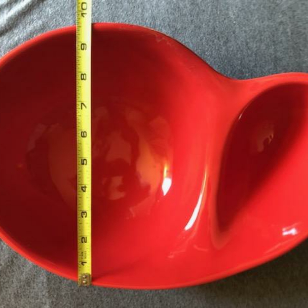 Caliente Ceramic  Red Chip & Dip Bowl - Picture 2 of 9